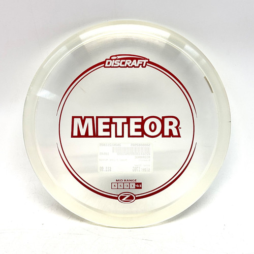 Vist Large View of Product Image Which is Used Discraft Z LINE METEOR Disc Golf Mid Range Clear 176g