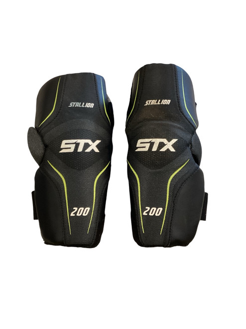 Vist Large View of Product Image Which is Used STX STALLION 200 Lacrosse Arm Pads/Guards Black XS