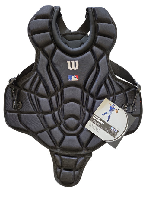 Vist Large View of Product Image Which is Used Wilson PESTIGE Catchers Chest Protector Black Junior