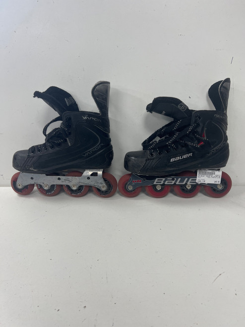 Vist Large View of Product Image Which is Used Bauer VAPOR RX ULTRA Junior Rec Fitness Skates Black Junior 04