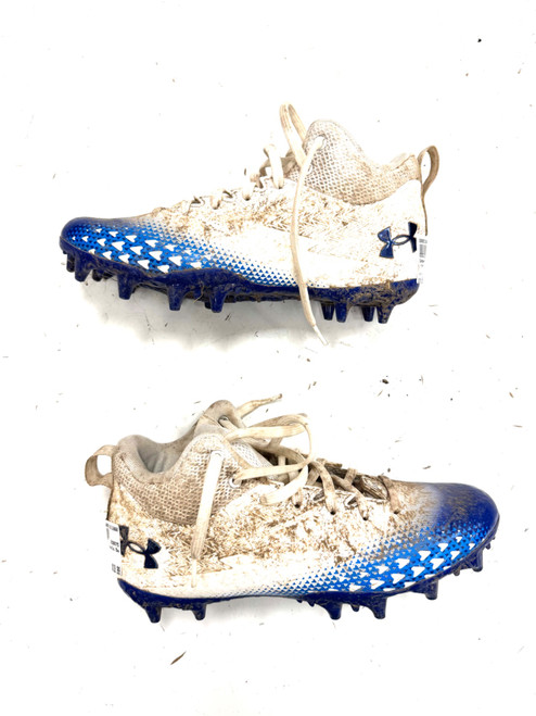Vist Large View of Product Image Which is Used Under Armour LAX Cleats Boys White Junior 06.5