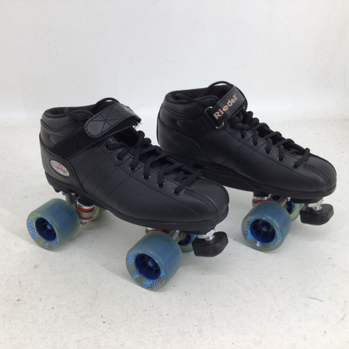 Vist Large View of Product Image Which is Used Riedell R3 QUAD ROLLER SKATES Senior Roller Quad Skates Black Senior 9