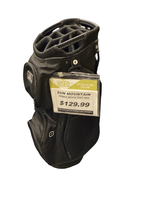 Vist Large View of Product Image Which is Used Sun Mountain PEBBLE BEACH GOLF BAG Mens Cart Bag Black