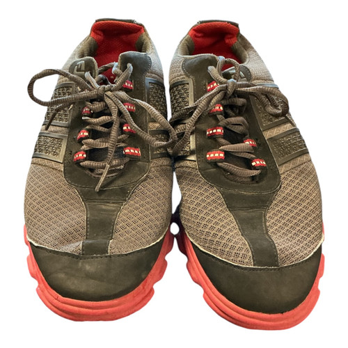 Vist Large View of Product Image Which is Used Foot Joy Mens Golf Shoes Black And Wine Red Senior 9