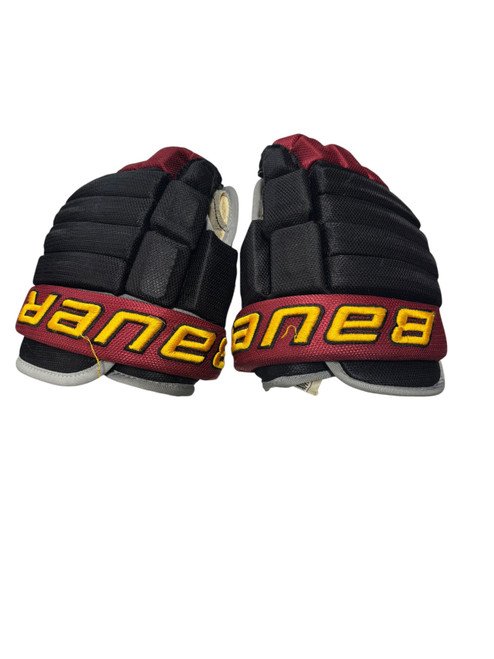 Vist Large View of Product Image Which is Used Bauer Youth Gloves Black 12"