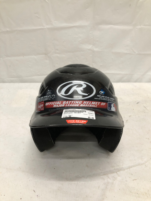 Vist Large View of Product Image Which is Used Rawlings HELMET Batting Helmet No Mask Black MD