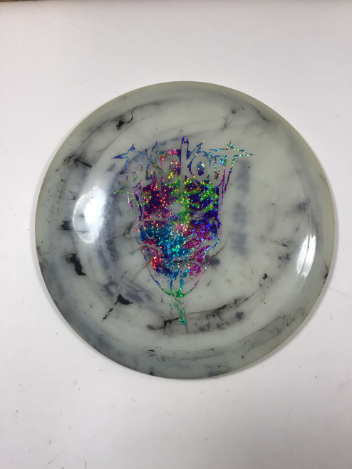 Vist Large View of Product Image Which is Used DOOMSDAY BLACKOUT Disc Golf Driver White 174g