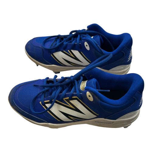 Vist Large View of Product Image Which is Used New Balance 3000V7 BASEBALL CLEATS 8 BB/SB Cleats Royal Blue And White Senior 8
