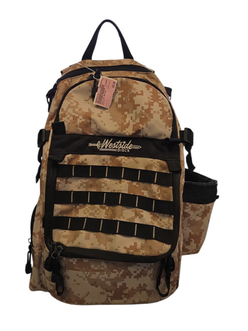 Vist Large View of Product Image Which is Used Westside REFUGE Disc Golf Backpack Tan