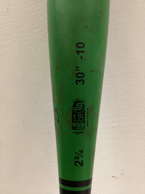Vist Large View of Product Image Which is Used Marucci VICTUS VIBE GREEN CRAYON BB/SB USSSA 2 3/4 Bat 30"