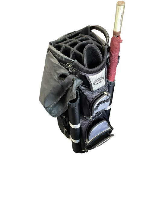 Vist Large View of Product Image Which is Used MAPLES BAY 13 SLOT STAND BAG Mens Stand Bag Black And White