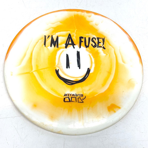 Vist Large View of Product Image Which is Used Latitude 64 SMILEY FUSE Disc Golf Mid Range Orange 173g