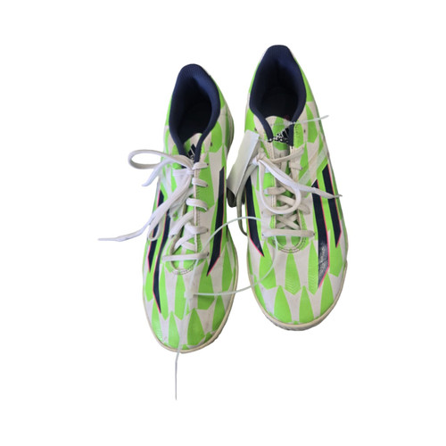 Vist Large View of Product Image Which is Used Adidas F10 INDOOR SOCCER SHOES SZ 8.5 Soccer Indoor Shoes Neon Green Senior 8.5