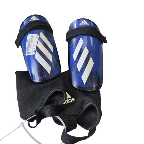 Vist Large View of Product Image Which is Used Adidas ADULT SOCCER SHINGUARDS SZ SM Soccer Shin Guards Adult Royal Blue SM