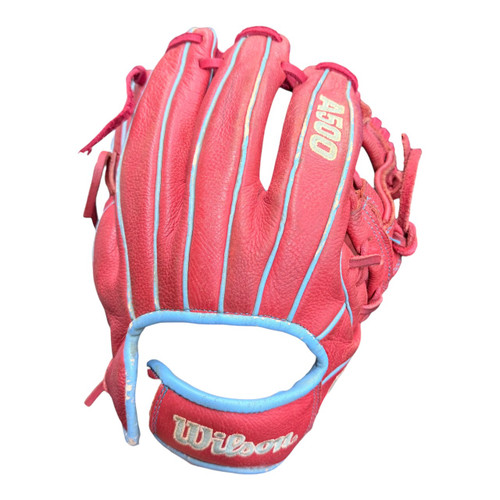 Vist Large View of Product Image Which is Used Wilson A500 BB/SB Glove RH Throw Red 11 1/2"