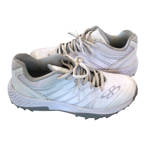 Vist Large View of Product Image Which is Used BoomBah TURF BB/SB Cleats White Senior 8.5