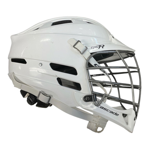 Vist Large View of Product Image Which is Used Cascade CPV-R Lacrosse Helmet White M/L