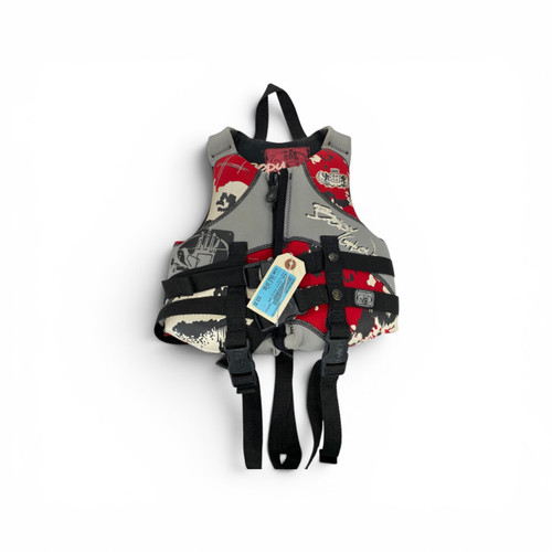 Vist Large View of Product Image Which is Used Body Glove Child PFD Grey And Red Child 30-50