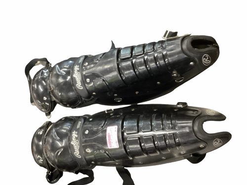 Vist Large View of Product Image Which is Used Rawlings ADULT ULDCW Catchers Leg Guards Black Adult