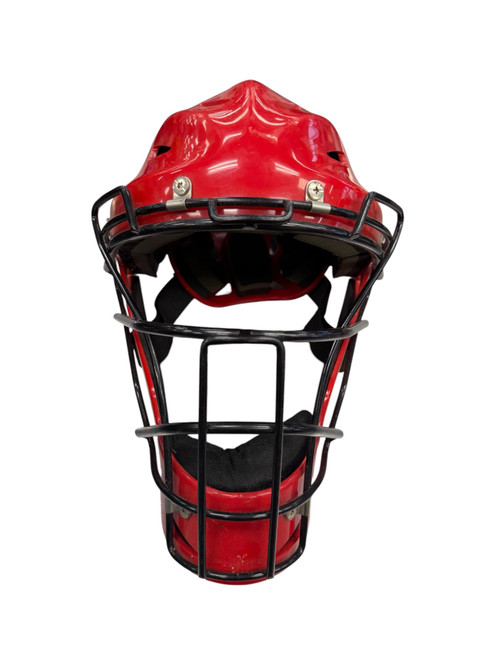 Vist Large View of Product Image Which is Used Wilson RED Catchers Helmet w/Mask Red SM