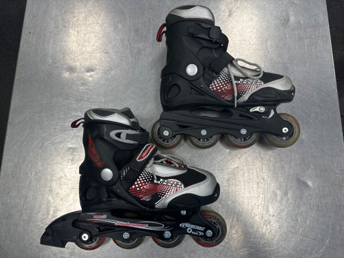 Vist Large View of Product Image Which is Used Bladerunner TWIST ADJUSTABLE 4-7 Junior Rec Fitness Skates Black Adjustable