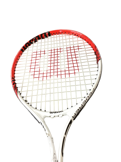 Vist Large View of Product Image Which is Used Wilson FEDERER Junior Tennis Racquet White 21"