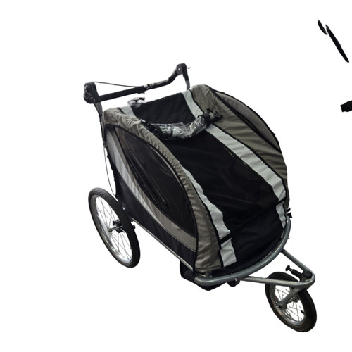 Vist Large View of Product Image Which is Used InSTEP DOUBLE TRAILER/STROLLER Two-person Stroller Grey