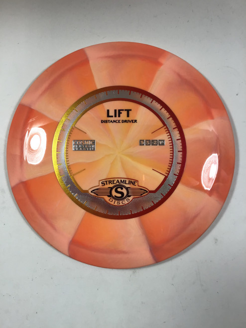 Vist Large View of Product Image Which is Used Streamline COSMIC NEUTRON LIFT Disc Golf Driver Orange
