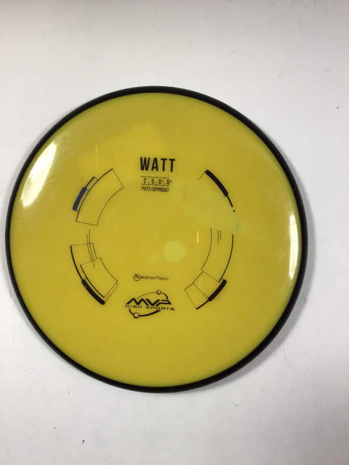 Vist Large View of Product Image Which is Used MVP NEUTRON WATT Disc Golf Putter Yellow