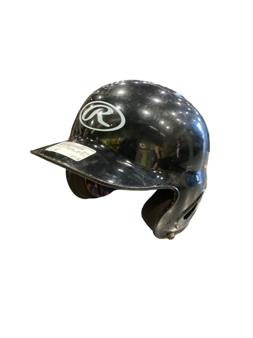 Vist Large View of Product Image Which is Used Rawlings BASEBALL HELMET Batting Helmet No Mask Black MD