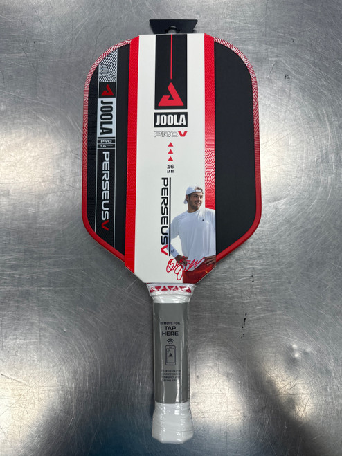 Vist Large View of Product Image Which is NEW JOOLA PRO V PERSEUSV 16MM Pickleball Racquet Black And Red