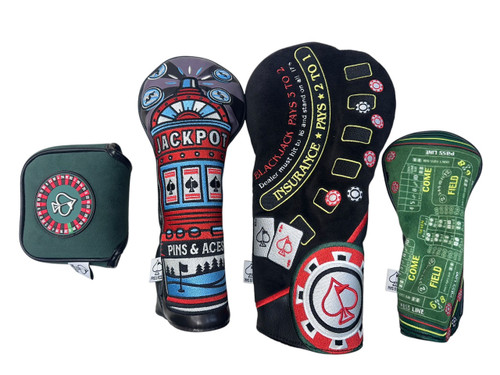 Vist Large View of Product Image Which is Used PINS AND ACES HEACOVER 4PC SET Golf Accessory 4 Piece