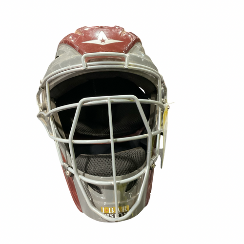 Vist Large View of Product Image Which is Used All Star ALL STAR CATCHER HELMET Catchers Helmet w/Mask Maroon LG