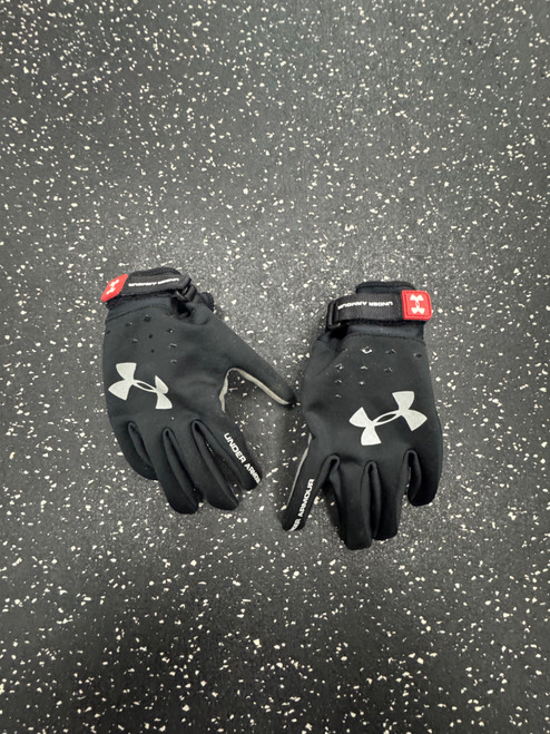 Vist Large View of Product Image Which is Used Under Armour WEATHER GLOVES FH Gloves Black 9"