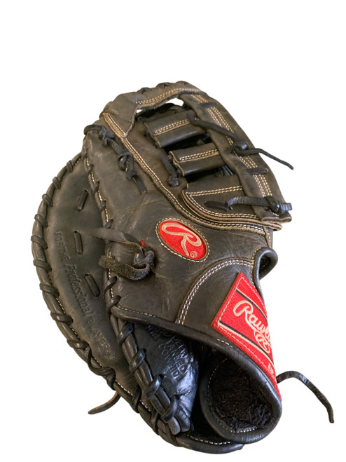 Vist Large View of Product Image Which is Used Rawlings GOLD GLOVE GAMER BB/SB First Base LH Throw Black 13"