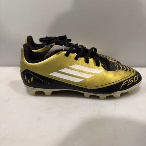 Vist Large View of Product Image Which is Used Adidas Soccer Cleats Gold Junior 04.5