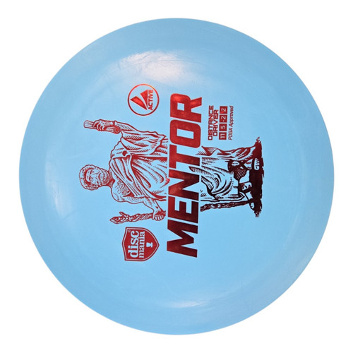 Vist Large View of Product Image Which is Used Discmania ACTIVE MENTOR Disc Golf Driver Carolina Blue 166g