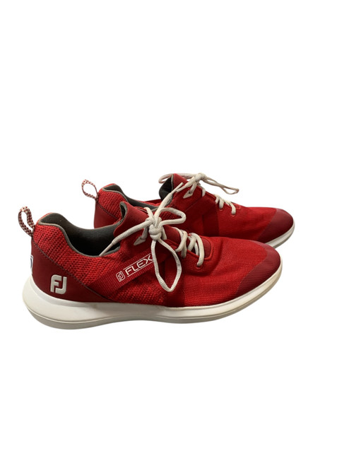 Vist Large View of Product Image Which is Used Foot Joy Mens Golf Shoes Red Senior 10