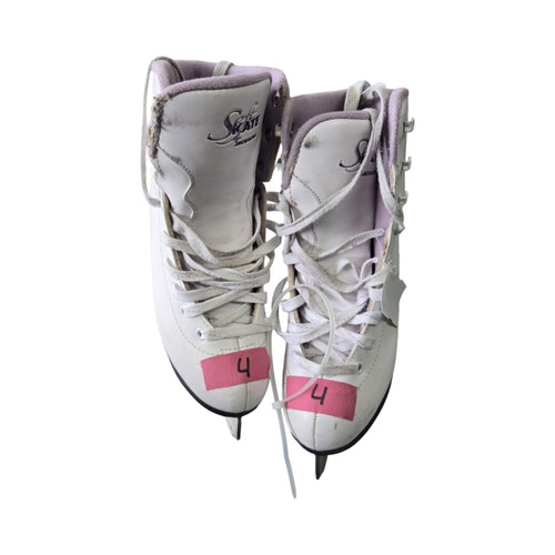 Vist Large View of Product Image Which is Used Jackson SOFTSKATE SZ 4 Girls Figure Skate White Junior 04