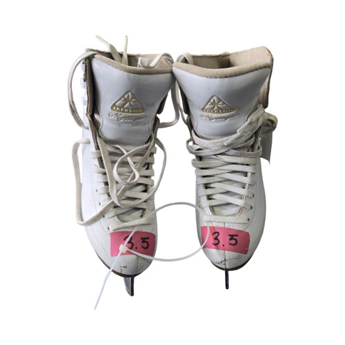 Vist Large View of Product Image Which is Used Jackson MYSTIQUE SKATES SZ 3.5 Girls Figure Skate White Junior 03.5