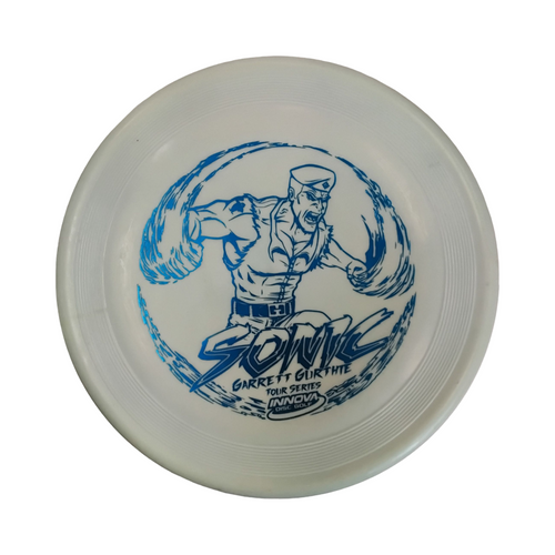 Vist Large View of Product Image Which is Used Innova SONIC GARRETT GURTHTE Disc Golf Putter Grey