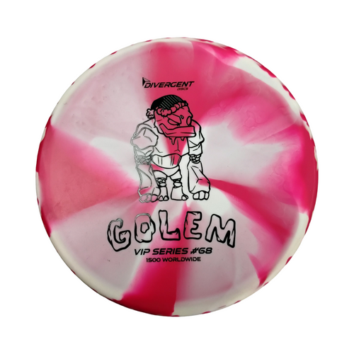 Vist Large View of Product Image Which is Used DIVERGENT GOLEM Disc Golf Driver Red 168g