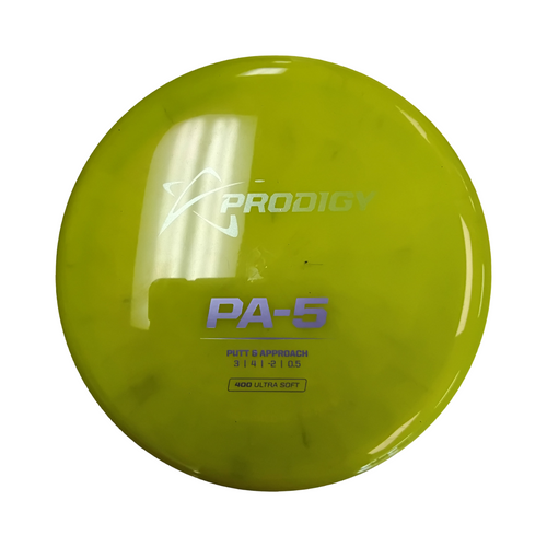 Vist Large View of Product Image Which is Used Prodigy Disc PA5 400 ULTRA SOFT Disc Golf Putter Yellow 173g