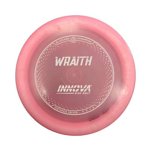 Vist Large View of Product Image Which is Used Innova BLIZZARD CHAMPION WRAITH Disc Golf Driver Pink 157g