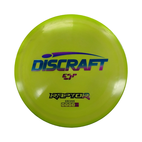 Vist Large View of Product Image Which is Used Discraft ESP RAPTOR Disc Golf Driver Yellow 172g