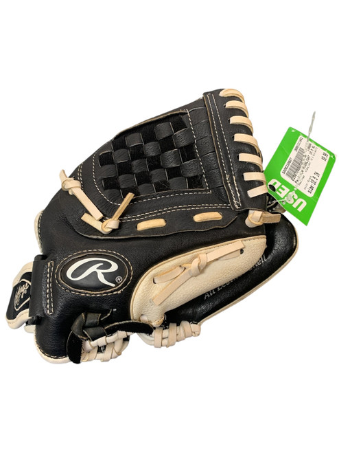 Vist Large View of Product Image Which is Used Rawlings HIGHLIGHT 10.5 BLK/WHITE BB/SB Glove RH Throw Black 10 1/2"