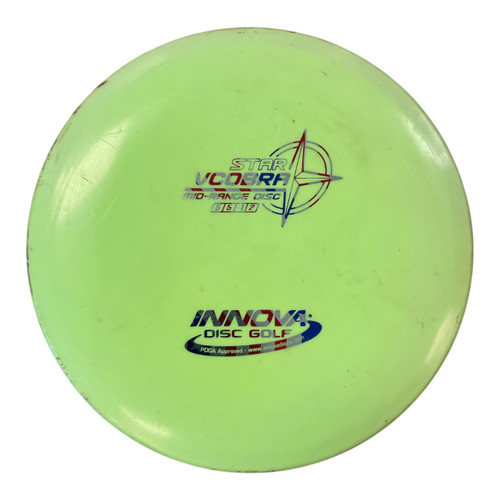 Vist Large View of Product Image Which is Used Innova VCOBRA Disc Golf Mid Range Green 179g