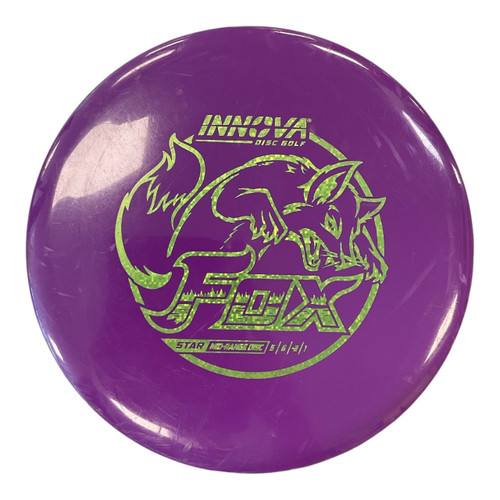 Vist Large View of Product Image Which is Used Innova FOX Disc Golf Mid Range Purple 163g