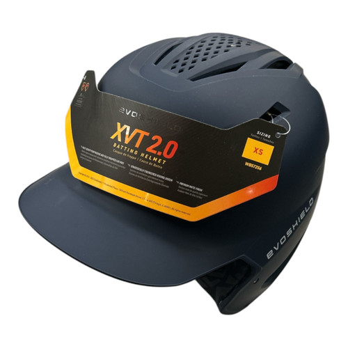 Vist Large View of Product Image Which is Used Evoshield XVT 2.0 HELMET XS Batting Helmet No Mask Navy Blue XS