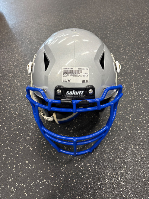 Vist Large View of Product Image Which is Used Schutt VENGANCE A11 2023 YTH FB Helmet Silver MD